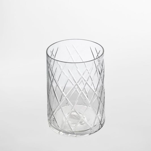 Asscher Hand Cut Cylinder Vase SML