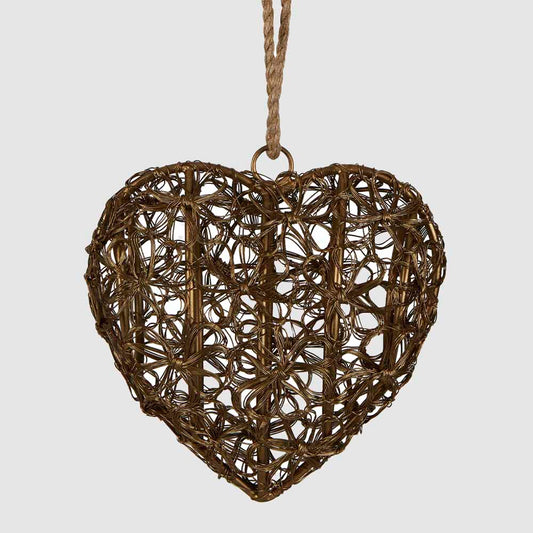 Harper Wire Heart Hanger Gold Small
