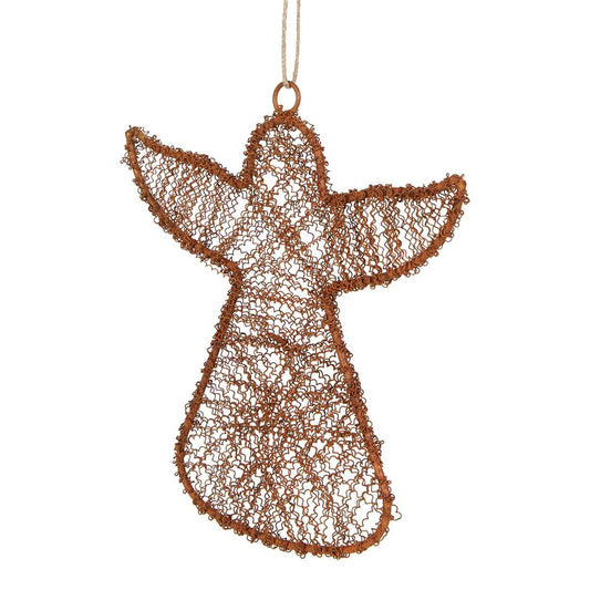 Dustle Wire Angel Decoration Large