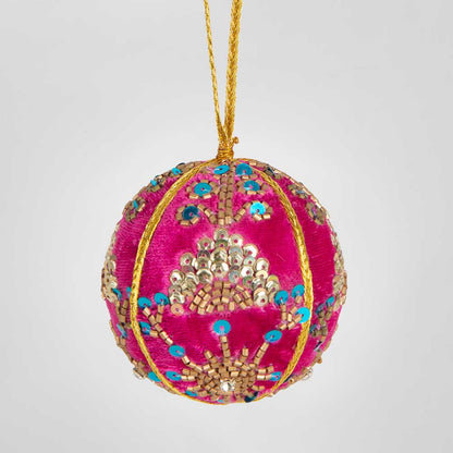 Velvet Blast Bauble Fuchsia