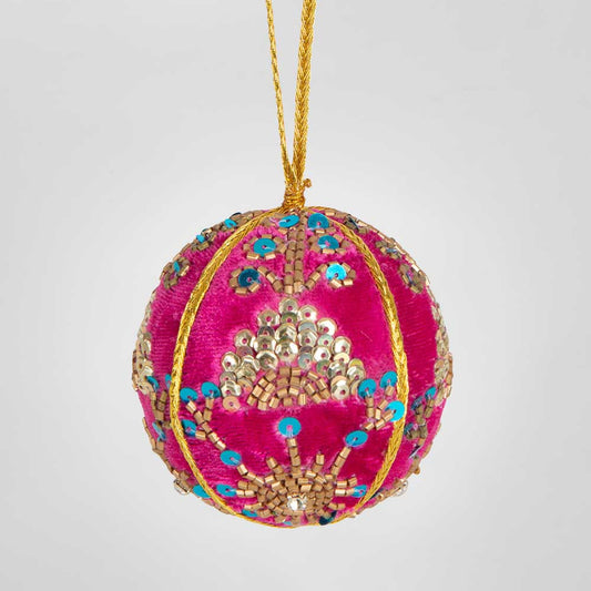 Velvet Blast Bauble Fuchsia