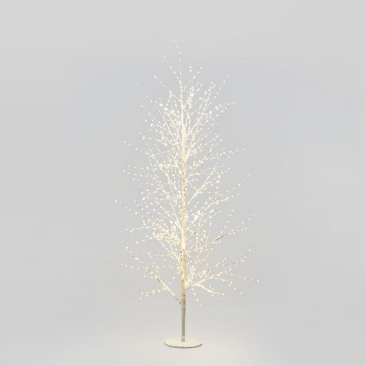White Forest Light Up Tree with 1300 Lights 180cm