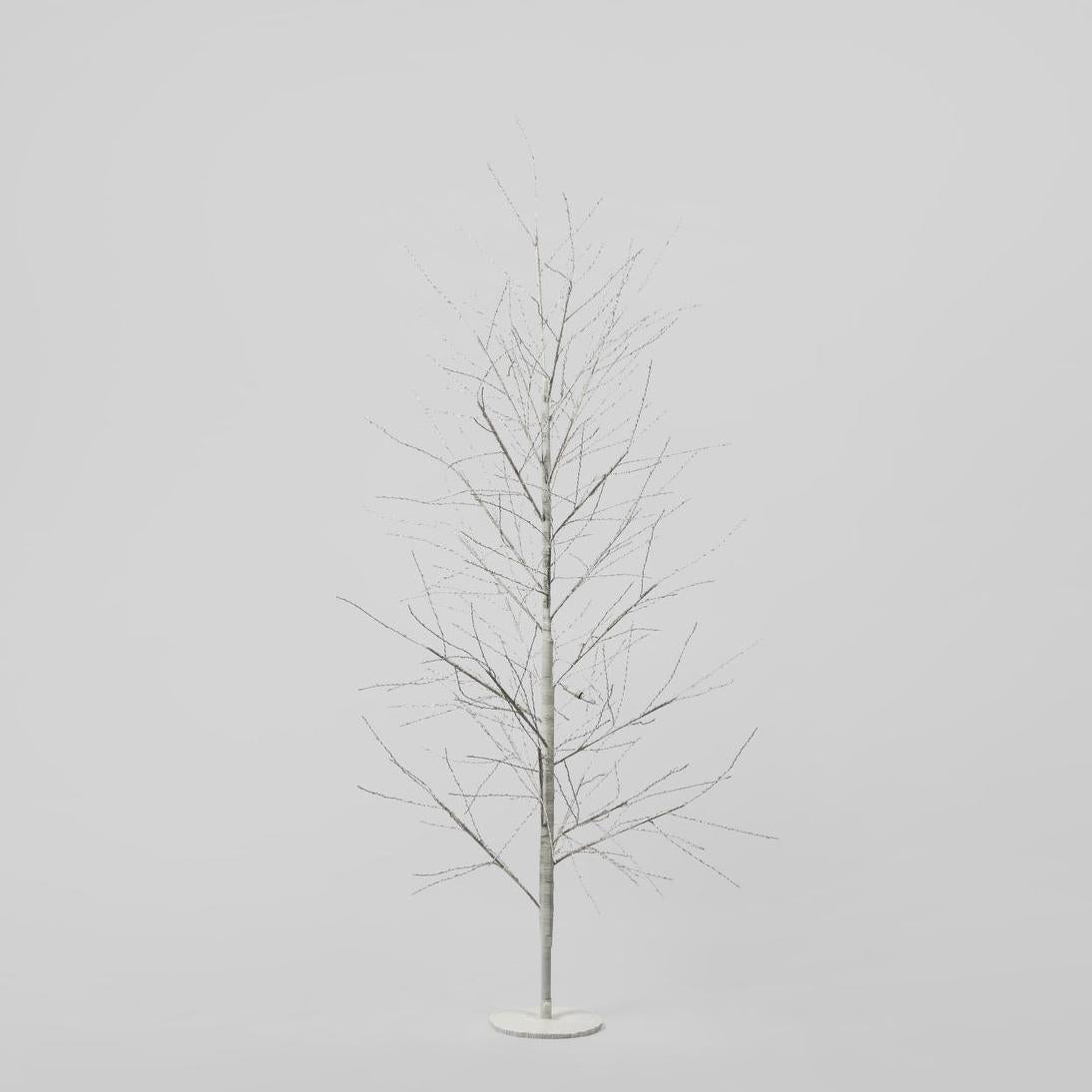 White Forest Light Up Tree with 1300 Lights 180cm