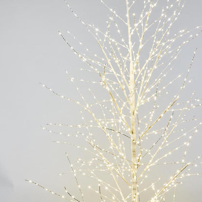 White Forest Light Up Tree with 1300 Lights 180cm