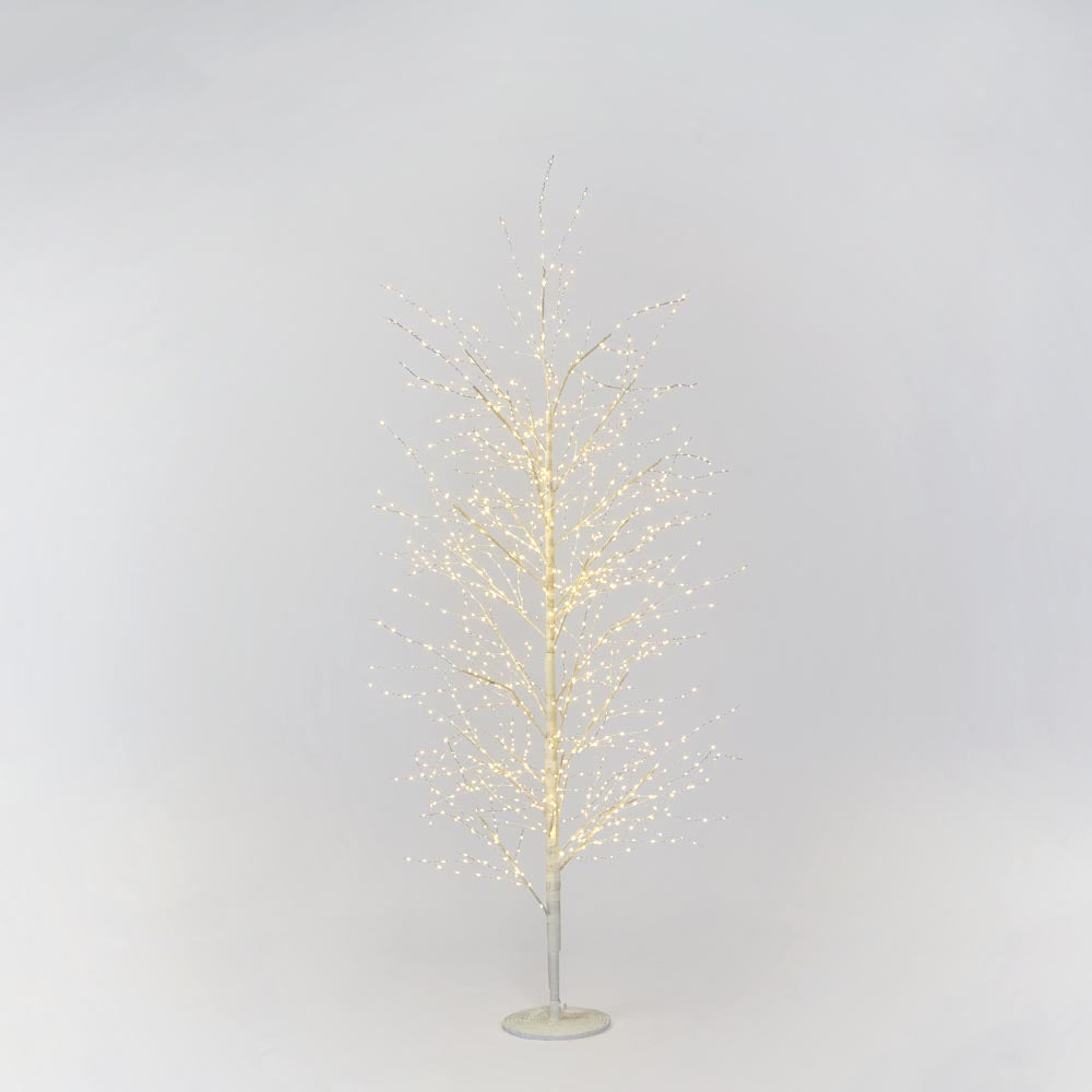 White Forest Light Up Tree with 900 Lights 150cm