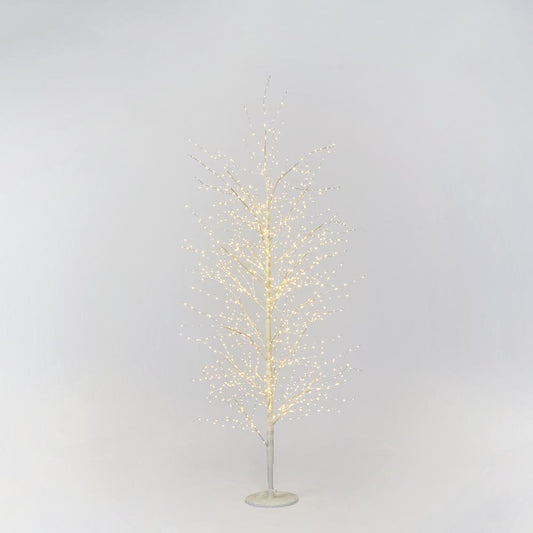 White Forest Light Up Tree with 900 Lights 150cm