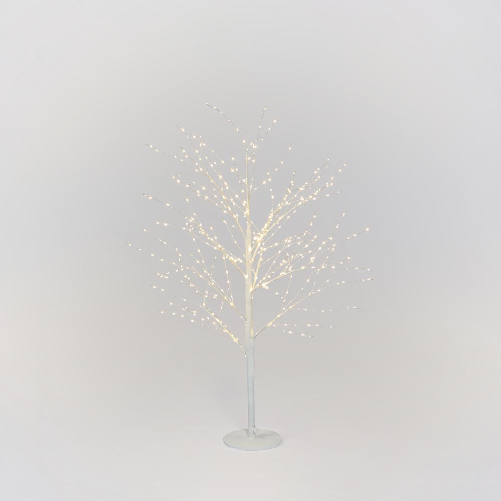 White Forest Light Up Tree with 500 Lights 120cm