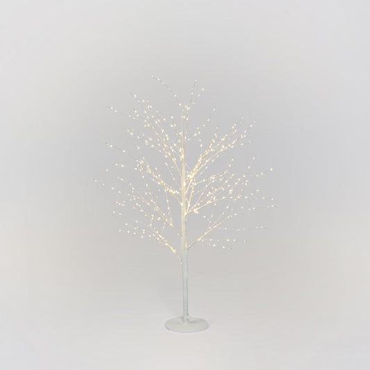 White Forest Light Up Tree with 500 Lights 120cm