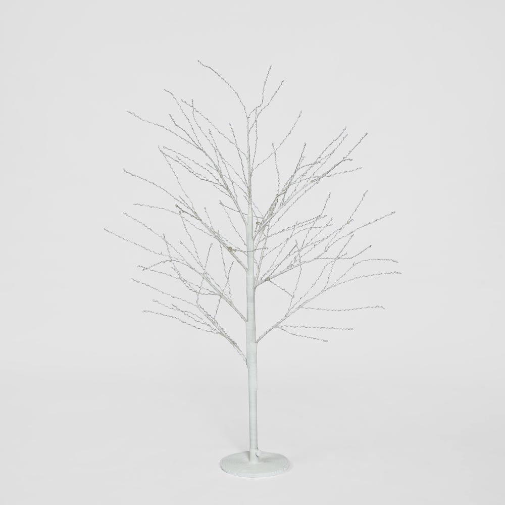 White Forest Light Up Tree with 500 Lights 120cm
