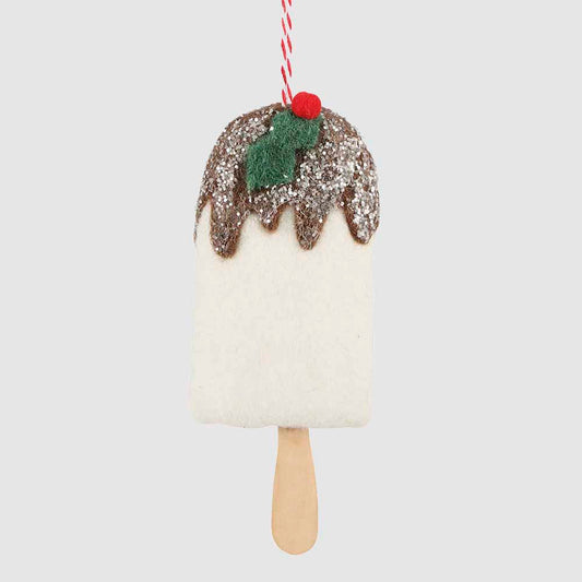 Mervelle Felt Ice Cream Hanging Tree Ornament Brown