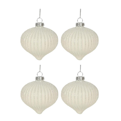 Blanc Boxed Set of 4 Baubles