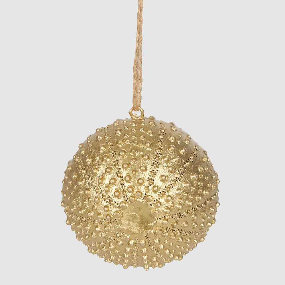 Reef Sea Urchin Hanging Tree Decoration Gold
