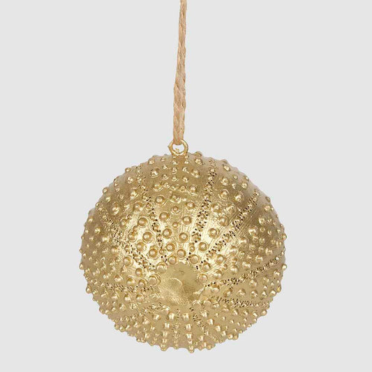 Reef Sea Urchin Hanging Tree Decoration Gold