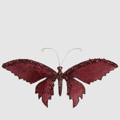 Jamay Velvet Butterfly Burgundy