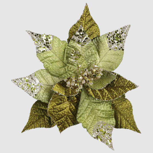 Diva Clip on Flower Green