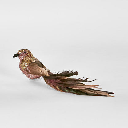 Karash Glitter Clip On Bird Pink