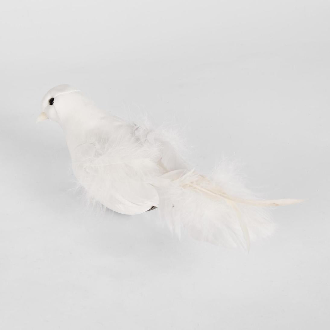 Sante White Clip on Bird (Set of 6)