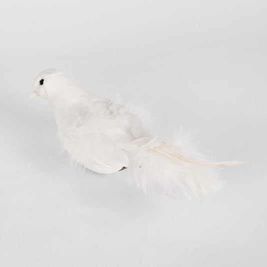 Sante White Clip on Bird (Set of 6)