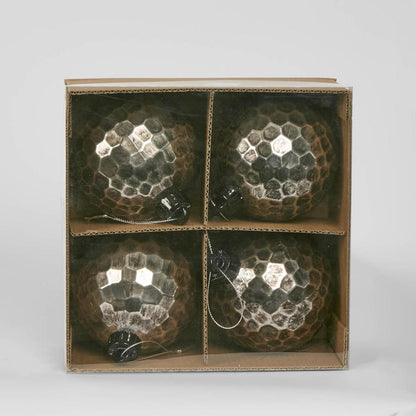 Mett Bauble (Set of 4) Antique Silver