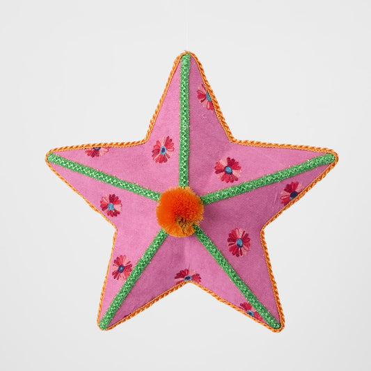 Carnivale Peony Hanging Star Pink