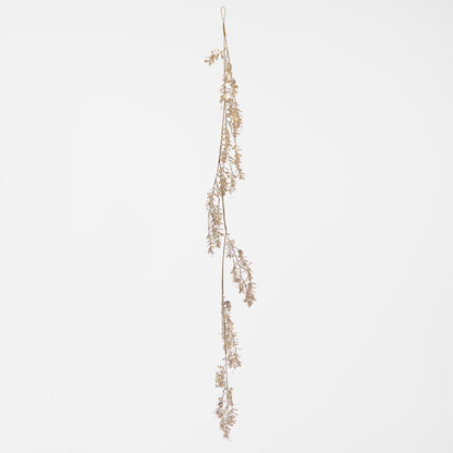 Ice Champagne Glitter Leaf Garland