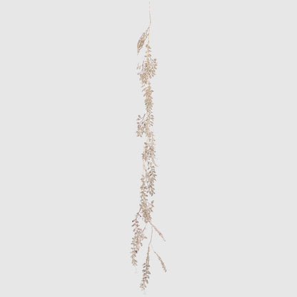 Glitter Leaf and Crystal Berry Garland Gold