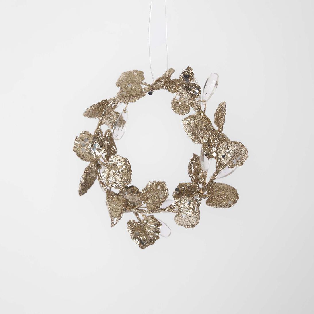 Glitter Mini Wreath Gold