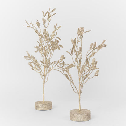 Battery Operated Glitter Leaf Tree Small
