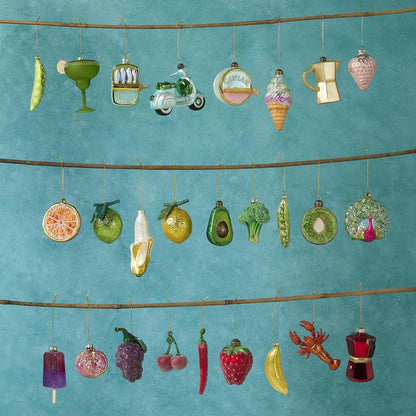 Sugared Avocado Glitter Decoration