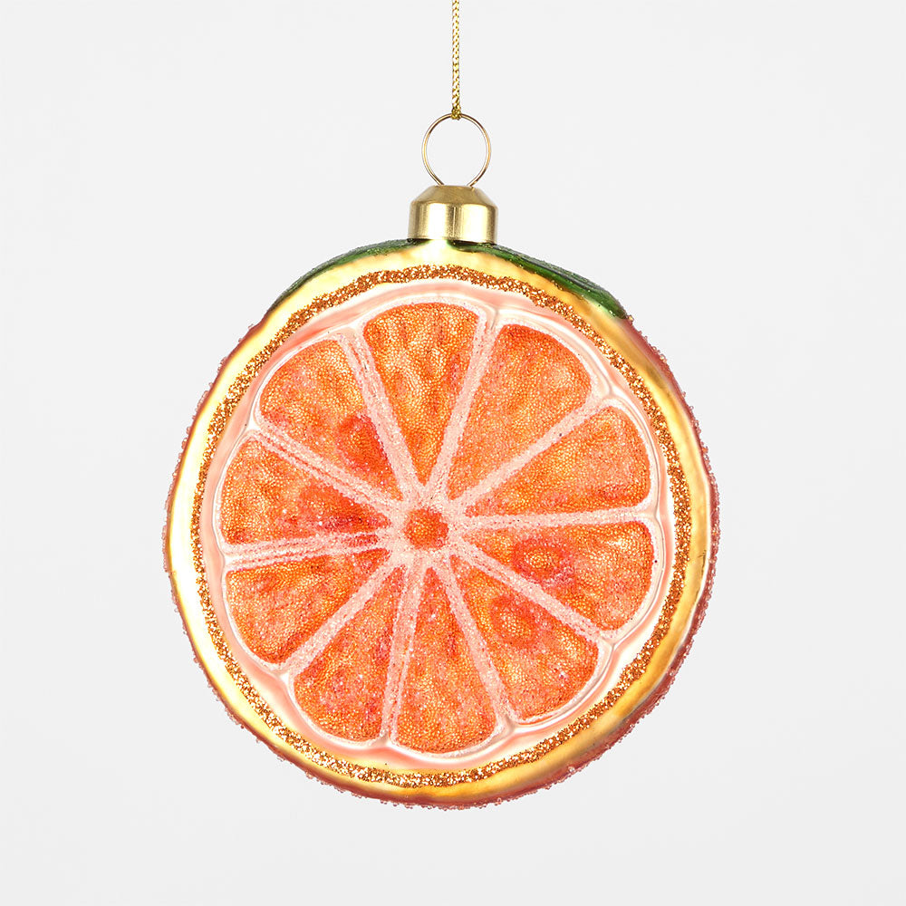 Sugared Orange Glitter Decoration