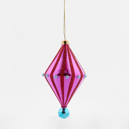 Carnivale Diamond Tree Decoration - Pink & Aqua
