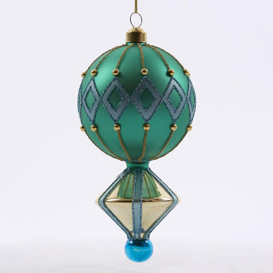 Carnivale Emerald Tree Decoration - Green & Blue