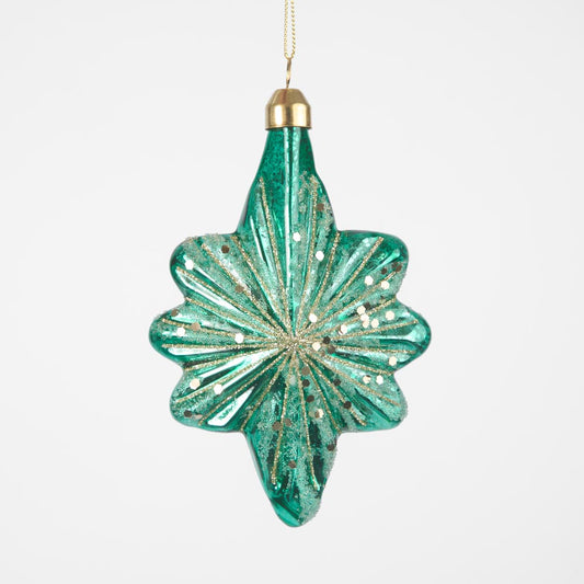 Majestic Emerald Star Tree Decoration Green