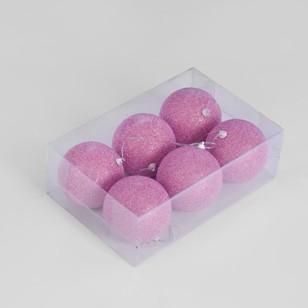 Barbie Ice Baubles Pink - Set of 6