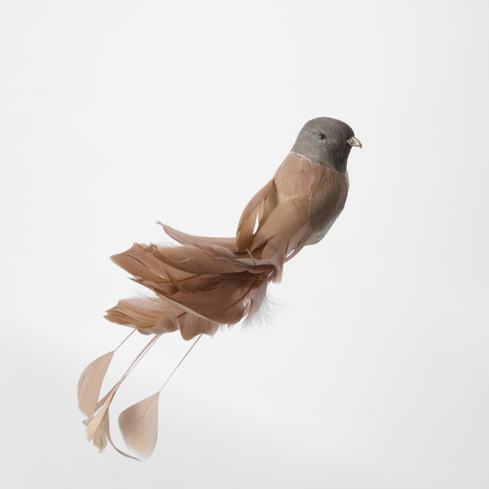 Melvin Clip on Bird Set of 3 Brown