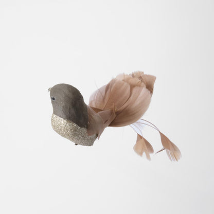 Melvin Clip on Bird Set of 3 Brown