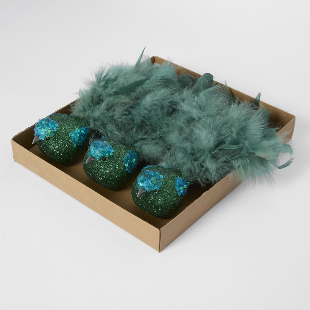 Carnivale Clip on Birds Set of 3