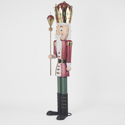 Regal Nutcracker with Staff - Red Jacket