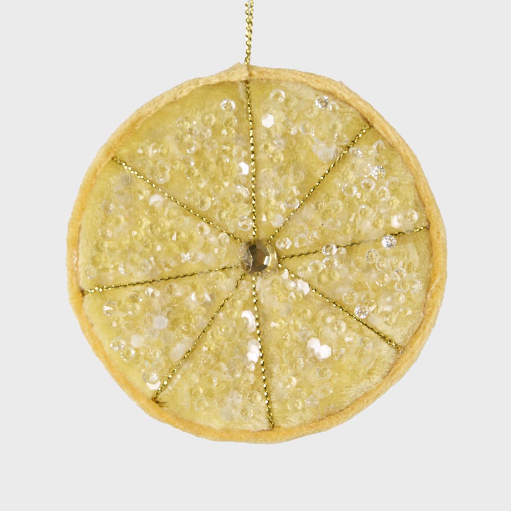 Palermo Beaded Lemon Slice Yellow
