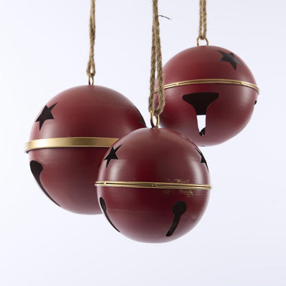 Red Round Star Bell Large