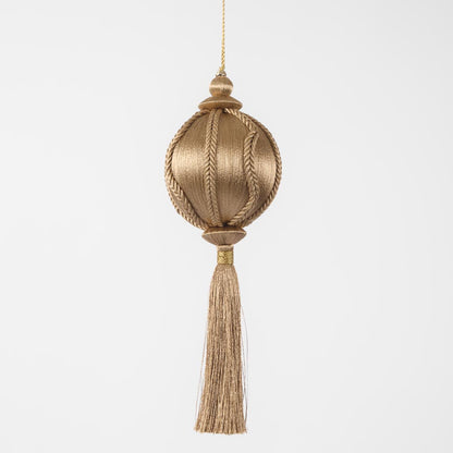 Silk Tassel Bauble Decoration Champagne
