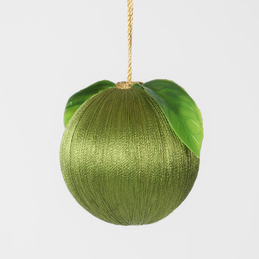 Silk Fruit Bauble Olive Green