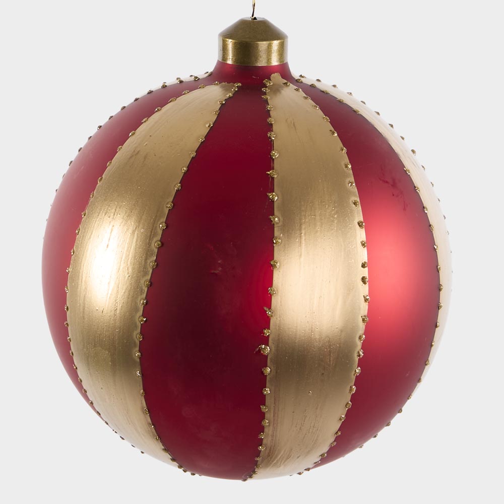 Carnival Bauble Large Red & Gold