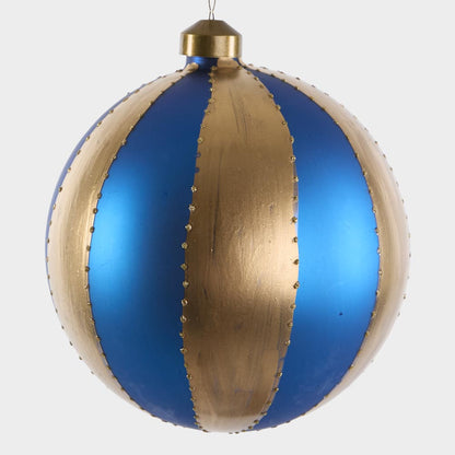 Carnival Bauble Large Blue & Gold