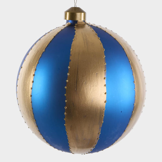 Carnival Bauble Large Blue & Gold