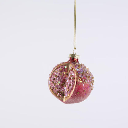 Sugared Pomegranate Decorations - Set of 3