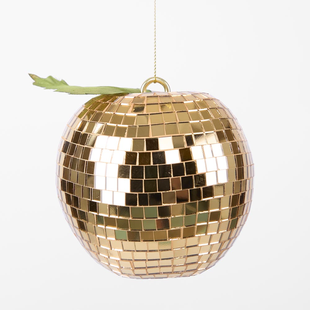 Disco Apple Decoration Large Gold