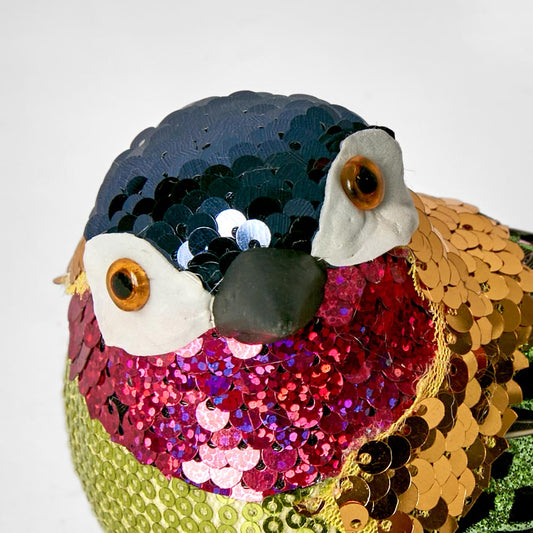 Jasper Clip on Sequin Bird Gold