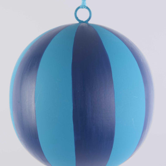 La Dolce Vita Striped Iron Bauble Large Blue