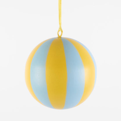 La Dolce Vita Striped Iron Bauble Small Yellow
